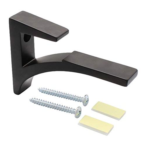 CRL Black - Aluminum Glass Shelf Bracket for 3/8" to 1/2" Glass - Package